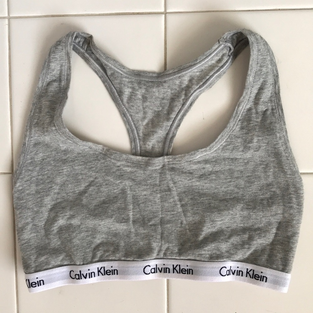 Gray Calvin Klein Bra